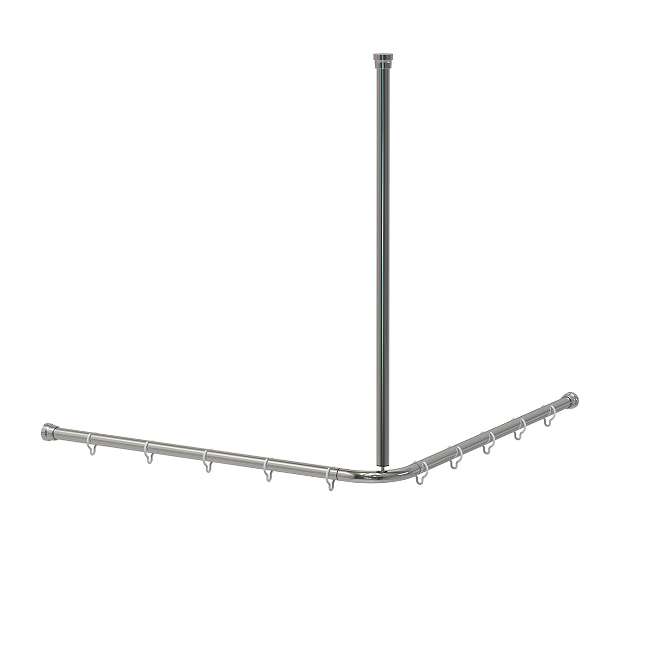 Duschvorhangstange DVS L-B 1200x1200 eloxiert