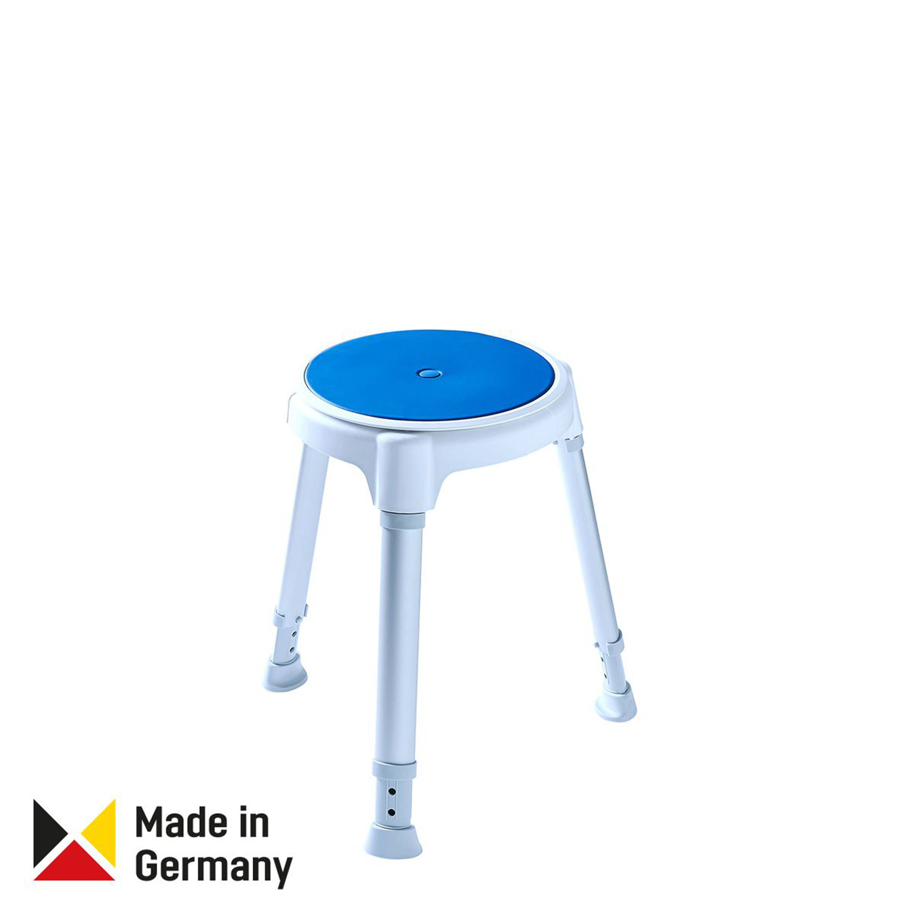 TAYO Duschhocker rund, mit Drehteller & Sitzpad