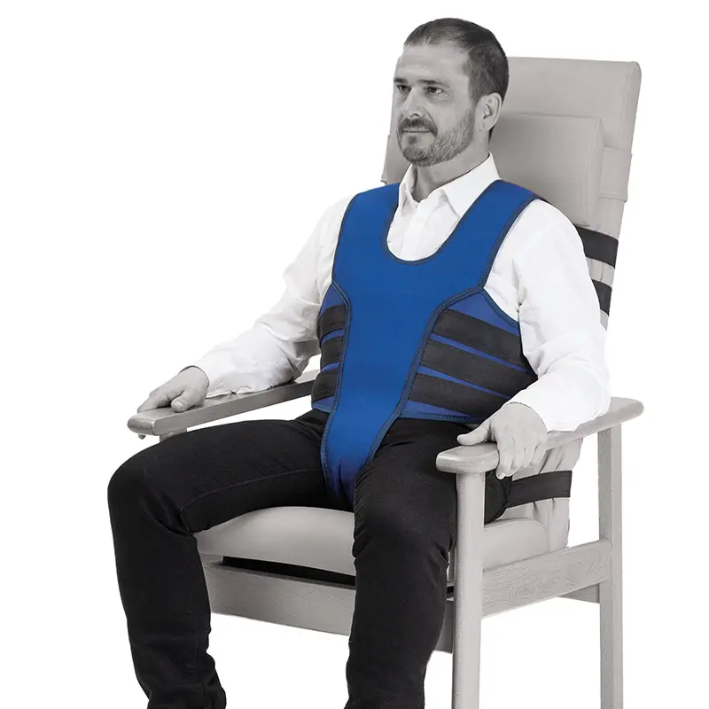 Schutzweste mit Perinealabdeckung Salvaclip für Stühle M