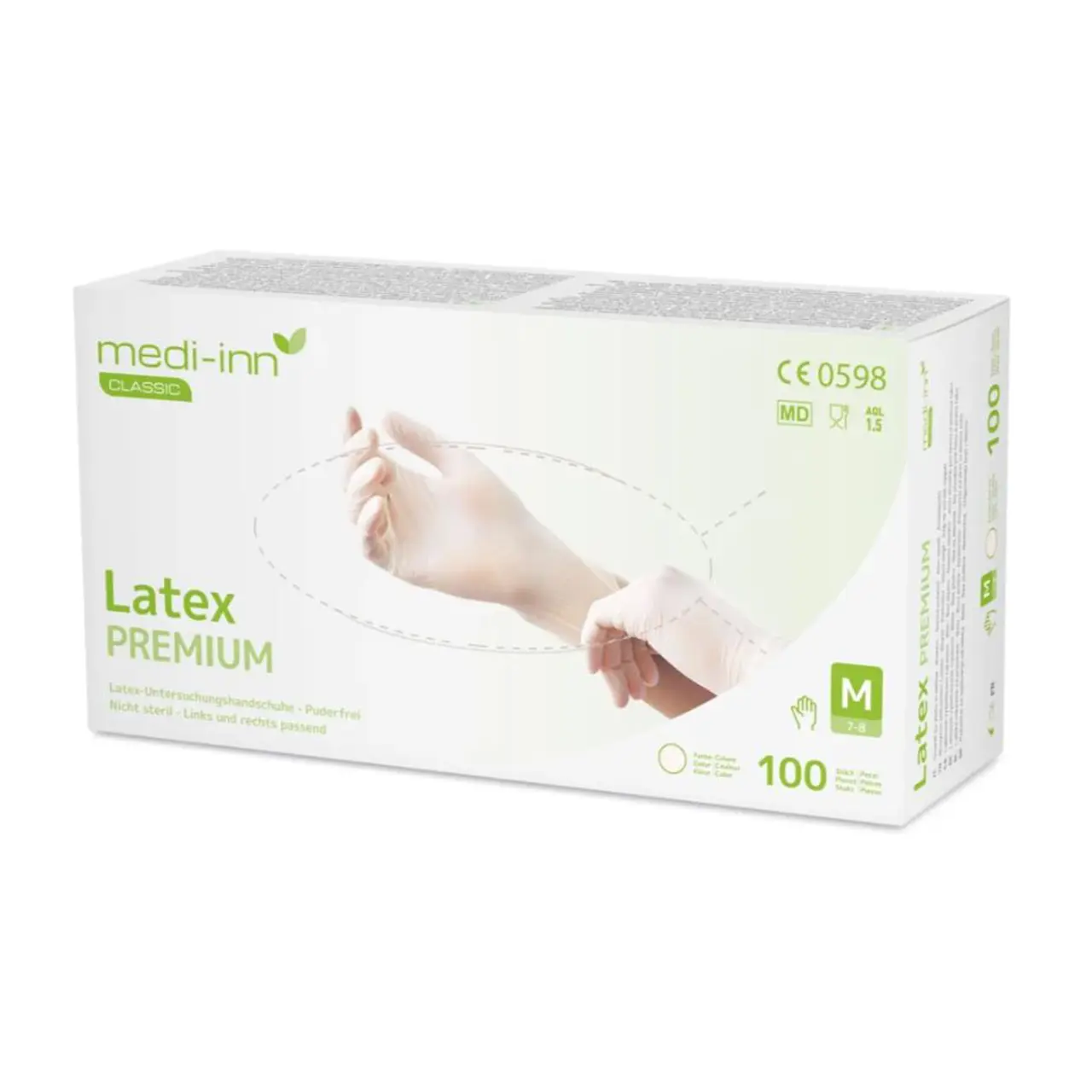 BODY PRODUCTS Medi-Inn Premium 100 Latexhandschuhe puderfrei weiss