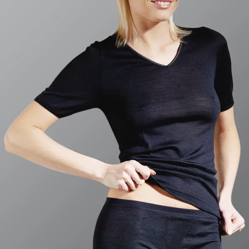 Thermo-Shirt Eusana Kurzarm Damen schwarz