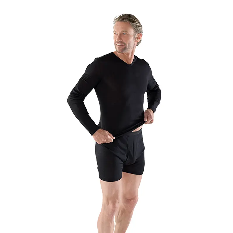 EUSANA Thermo-Shirt Langarm Herren schwarz