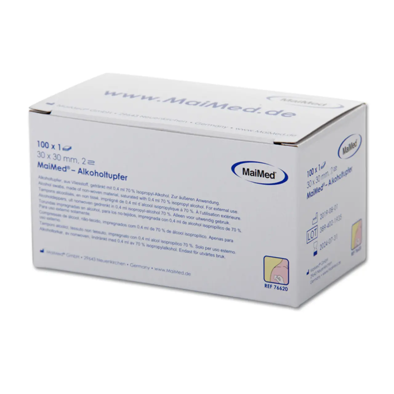 WEITA MaiMed Alkoholtupfer 30x60mm 30x30mm