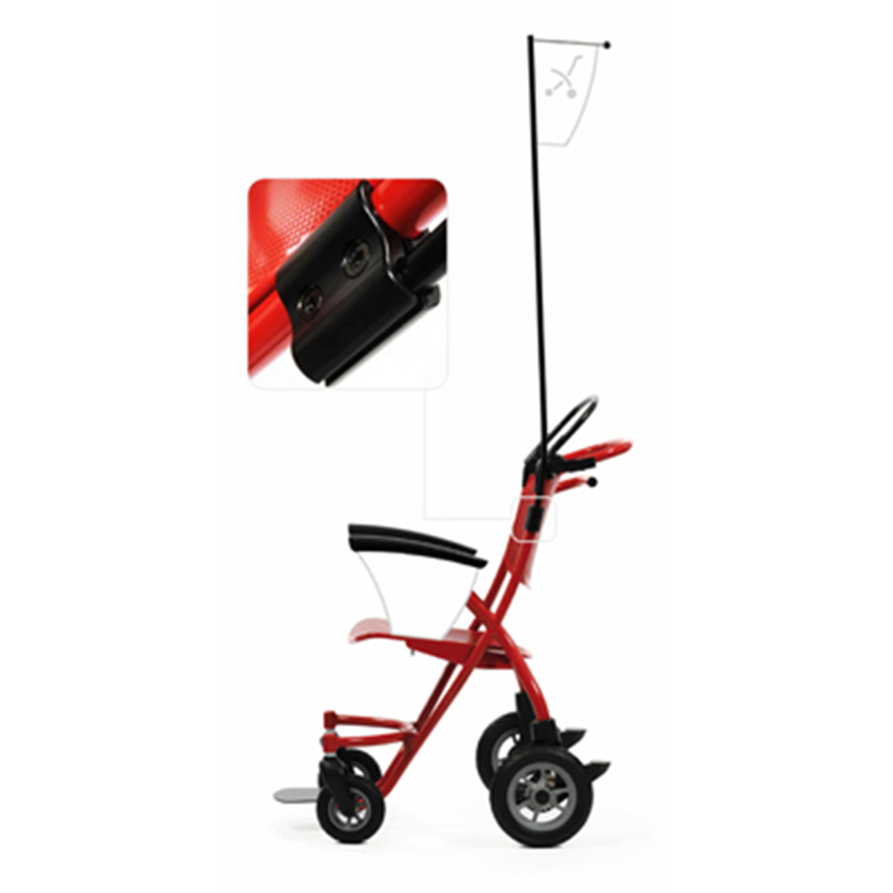 Antidiebstahlstange zu Transportrollstuhl AXI2GO