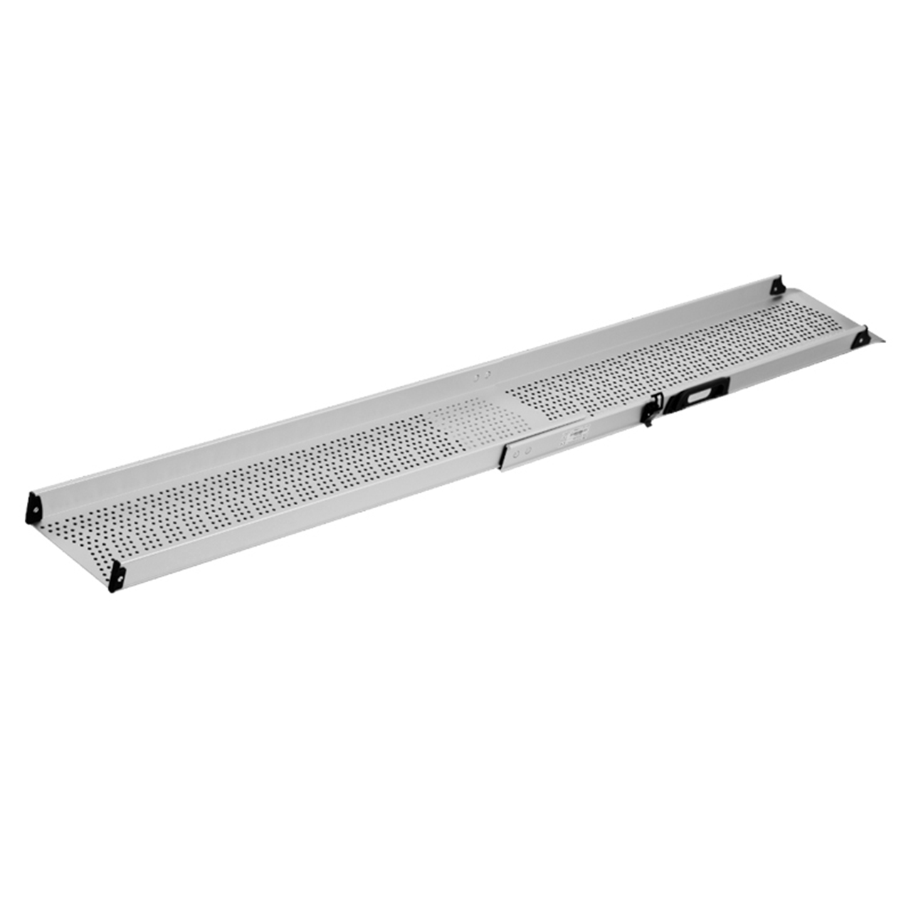 Rollstuhlrampe, teleskopierbar, Aluminium perforiert, 25 x 210 cm