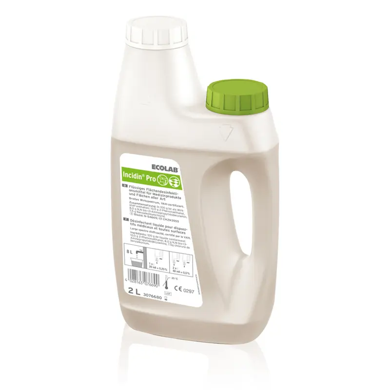 Flüssiges Konzentrat zur Flächendesinfektion, Incidin™ Pro, breites Wirkspektrum, Flasche à 2l