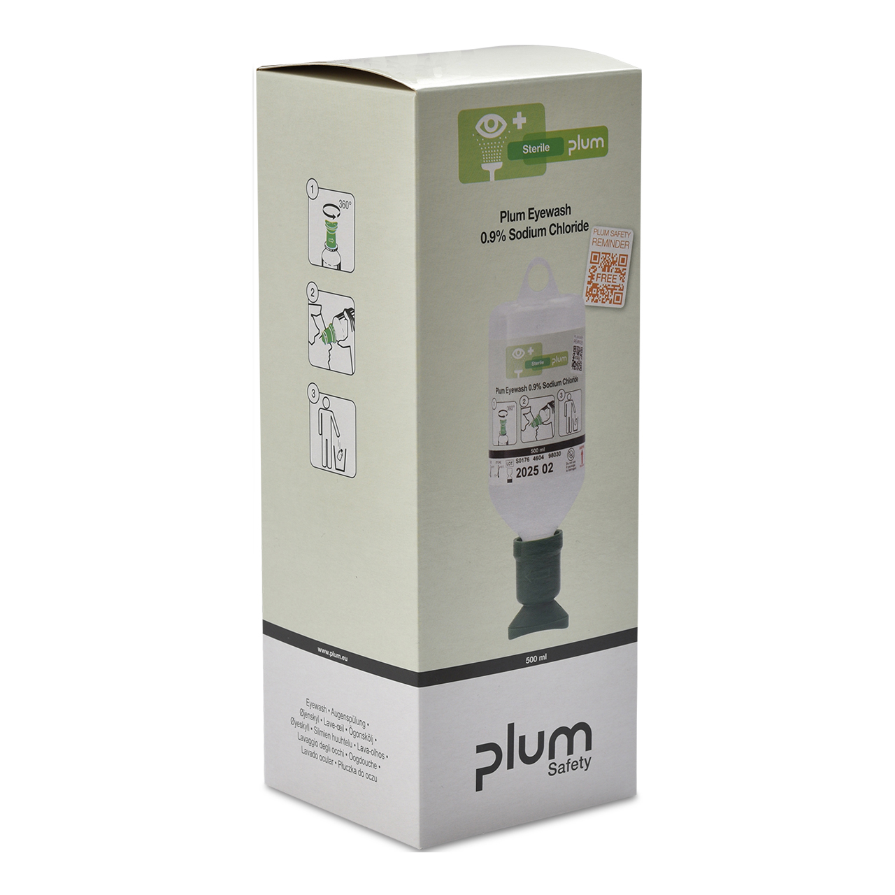 PLUM Augenspülflasche NaCl 500 Einzelkart.