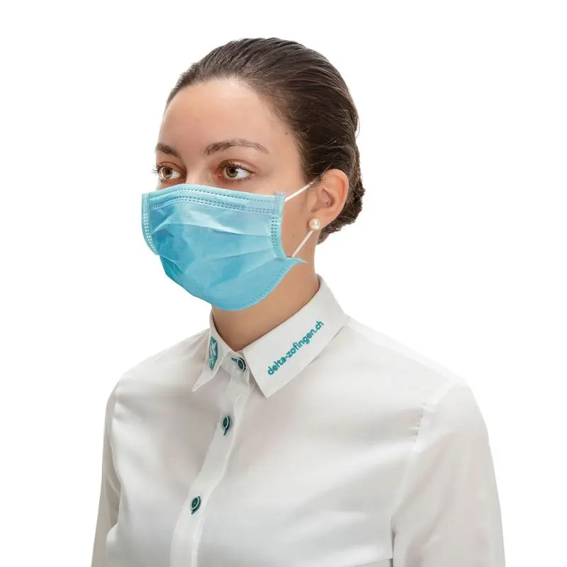 DELTASAFE Mundmaske 3 lagig Blau Typ IIR