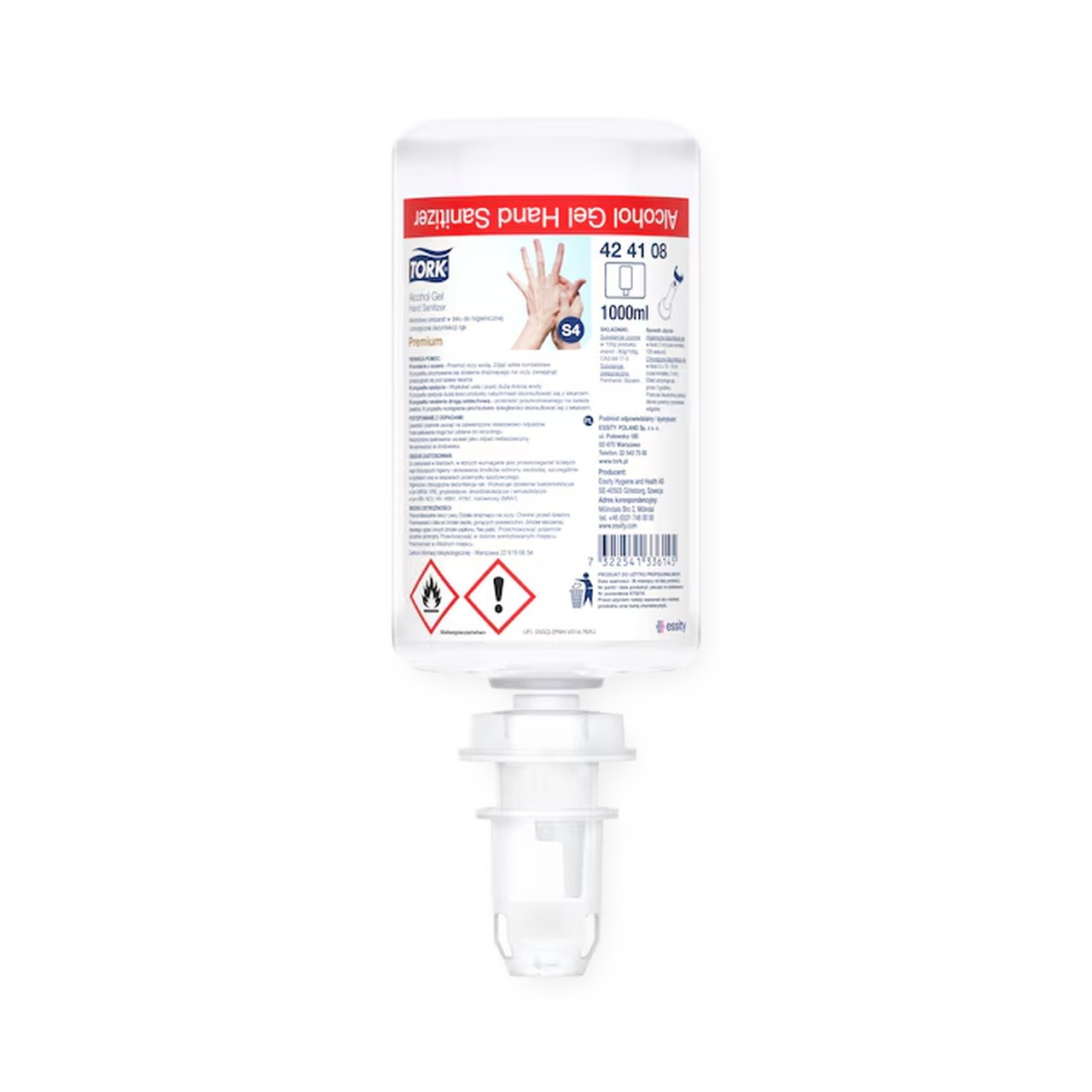 Liquide désinfectant pour les mains à base d'alcool Tork Extra S4