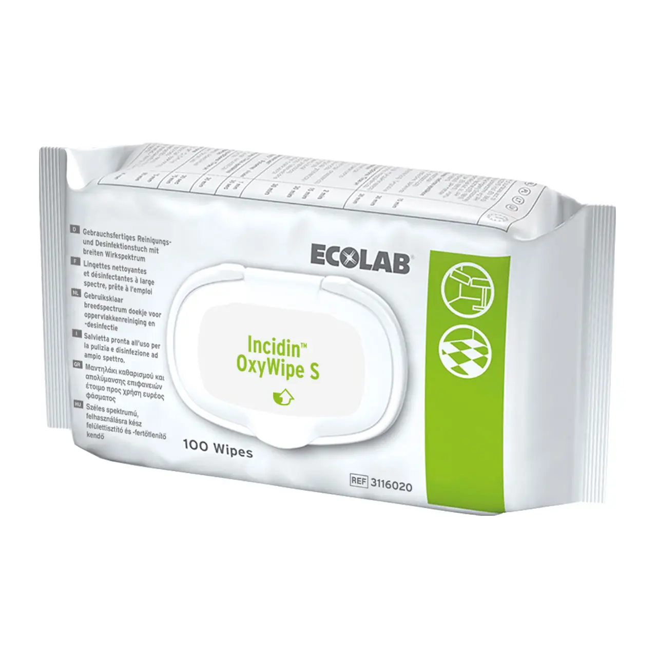 ECOLAB Incidin Oxywipe Flächendesinfektiontücher sporizid viruzid alkoholfrei