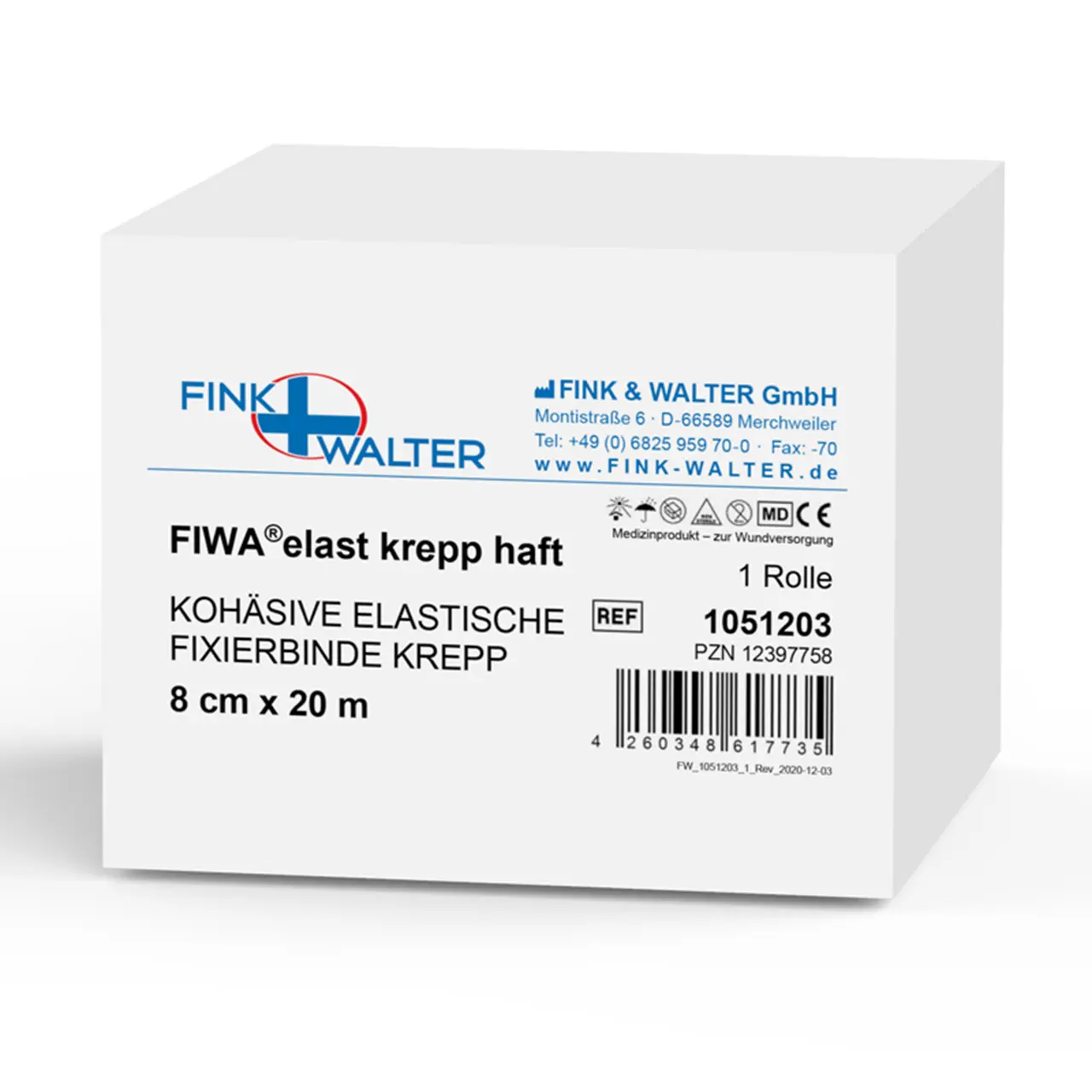 FIWA Fixierbinde elast krepp haft weiss