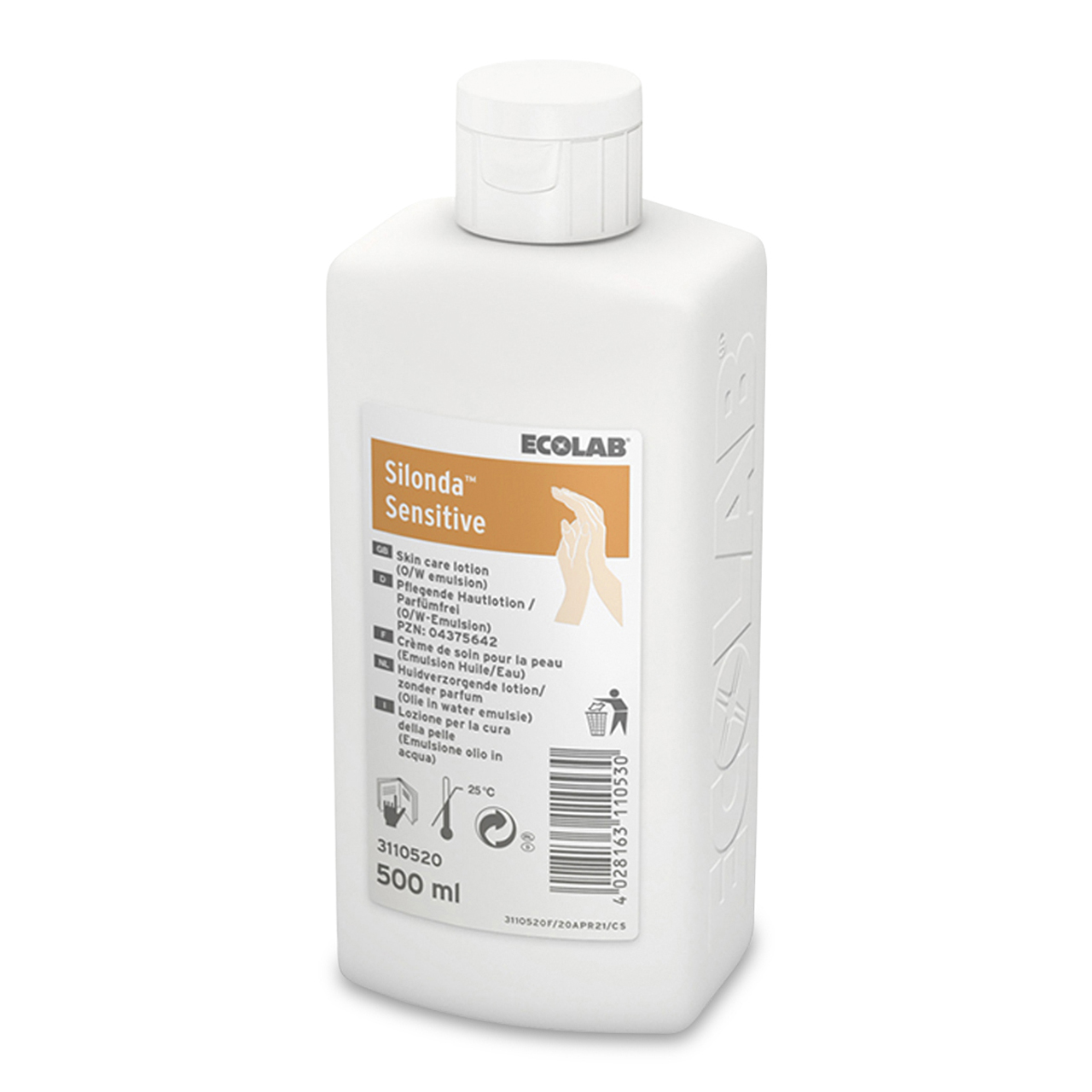 Lotion de soin Silonda sensitive, hydratante, sans parfum ni colorant