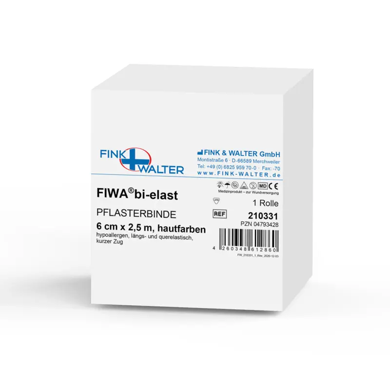 FIWA Pflasterbinde bi-elast beige 6 cm x 2.5 m
