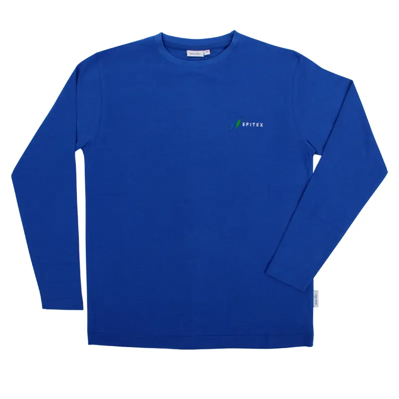 Spitex Langarmshirt Single Jersey Unisex blau