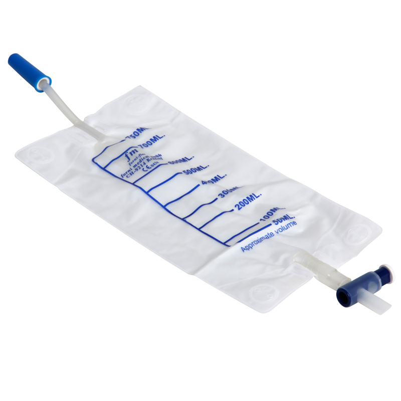Poche à urine, avec valve anti-retour, 10 cm, 750 ml