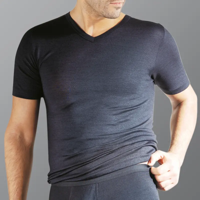 EUSANA Thermo-Shirt Kurzarm Herren schwarz