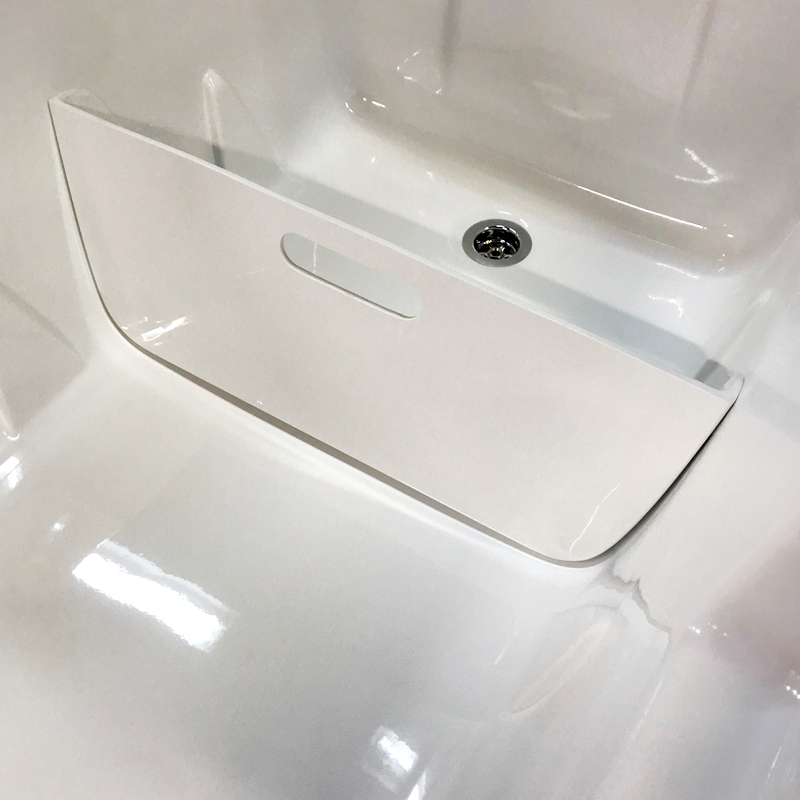 Réducteur de baignoire - Blanc/Gris