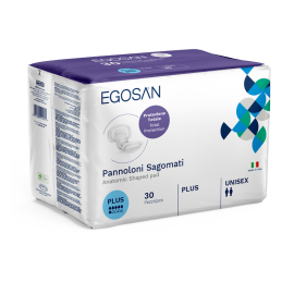 Protection d'incontinence Egosan Anatomic Maxi Plus, violet (nouveau design), Carton à 3 sachets de 30 unités
