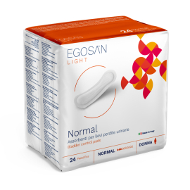 Protection d'incontinence Egosan Light Normal, bleu (nouveau design), Carton à 12 sachets de 24 unités