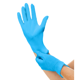 Gants en nitrile DELTASAFE® Soft Touch Blue, non poudrés, 240 mm, M, Paquet de 100 unités