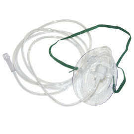 Masque à oxygène, pour adultes, tuyeau de 2.1 m incl., Set