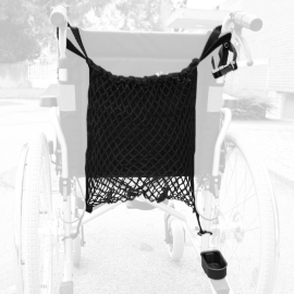 Filet à provision pour fauteuil roulant, noir