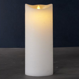 Bougie LED Sara Exclusive, blanc, 10 x 25 cm 