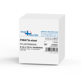 Bande adhésive FIWA bi-elast, beige, 6 cm x 2.5 m, Paquet de 1 rouleau