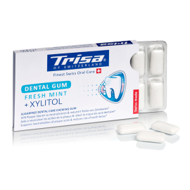 Chewing-gum dentaire TRISA Fresh Mint, Paquet de 12 unités