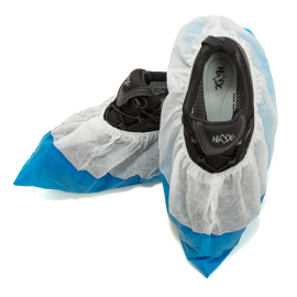 Sur-chaussures DELTASAFE®, CPE/PP, 41 cm, blanc / bleu, Sachet de 50 unités