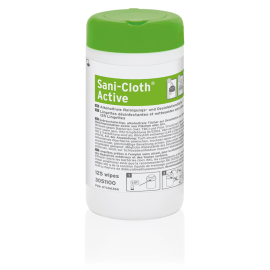 Sani-Cloth® Active (13 x 22 cm) d’Ecolab, lingettes pour une desinfection sans alcool,
boîte de 125 lingettes
