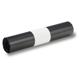 Abverkauf - Abfallsack mit PP-Band, HDPE, 60l, 22my, schwarz